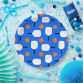Pickleball Paddles, Orange Pickleball Balls, blau Pappteller (Party)