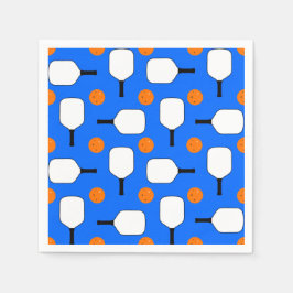 Pickleball Paddles, Orange Pickleball Balls, blau Serviette