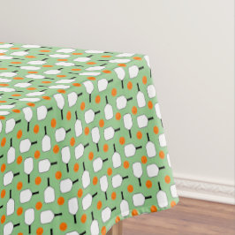 Pickleball Paddles Orange Pickleballs Grün Tischdecke