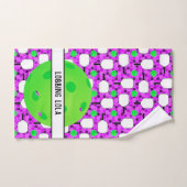Pickleball Paddles Personalisierte Lila Honeycomb Handtuch (Handtuch)