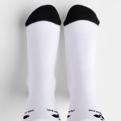 Pickleball Paddles Schwarz-weißes Personalisiertes Socken (Oben)