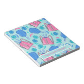 Pickleball Paddles und Ball Blue Personalisiert Notizblock (angewinkelt)