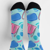 Pickleball Paddles und Balls Blue Socken (Oben)