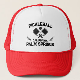 Pickleball Palm Springs California US Custom Truckerkappe