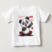 Pickleball Panda Baby T-shirt (Vorderseite)