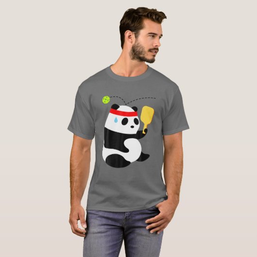 Pickleball Panda Bär BONK! T-Shirt (Vorne ganz)