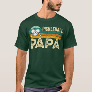 Pickleball Papa Retro Pickleball Spieler Papa Opa T-Shirt