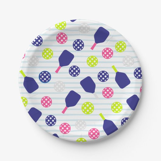 Pickleball-Papierplatten Pappteller (Vorderseite)