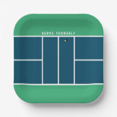 Pickleball Pappteller (Vorderseite)