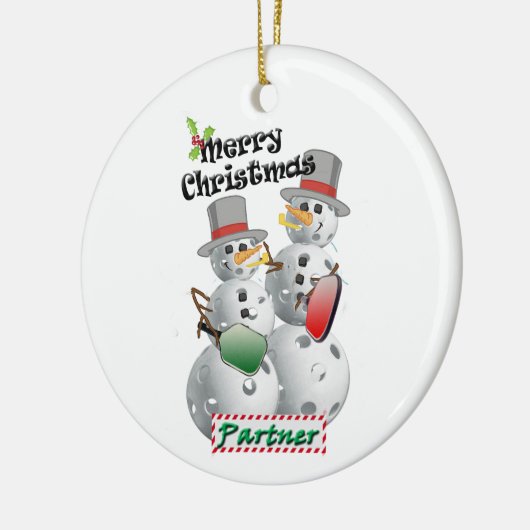 Pickleball-Partner Keramik Ornament (Links)