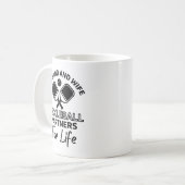 Pickleball Partners for Life lustig für Husband un Kaffeetasse (Vorderseite Links)