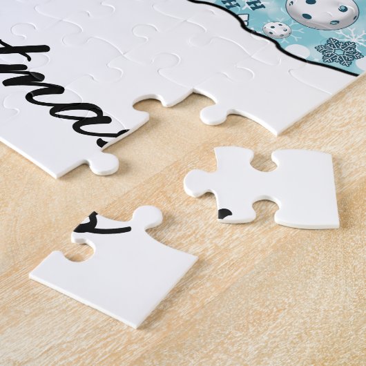 Pickleball Partners Santa & Reindeer Sleighing It Puzzle (Seite)