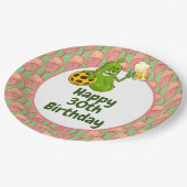 Pickleball Party 30. Geburtstag mit Bier Pappteller (Schrägansicht)