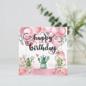 Pickleball Party 4. Geburtstag Karte (Stehend Vorderseite)