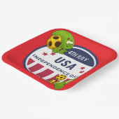 Pickleball Party 4. Juli Unabhängigkeitstag Amerik Pappteller (Gewinkelt)
