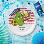 Pickleball Party 4. Juli Unabhängigkeitstag Amerik Pappteller (Party)