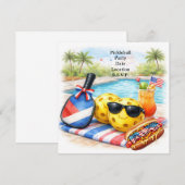 Pickleball-Party 4. Juli Unabhängigkeitstag  Einladung (Vorne/Hinten)