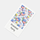 Pickleball Party 4th of July Independence Day  Serviette (Ecke)