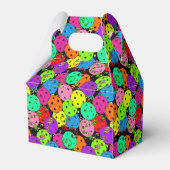 Pickleball Party Balloons auf Black Danke Geschenkschachtel (Rückseite)