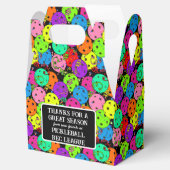 Pickleball Party Balloons auf Black Danke Geschenkschachtel (Geöffnet)