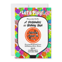 Pickleball Party Balloons Confetti Orange Foto
