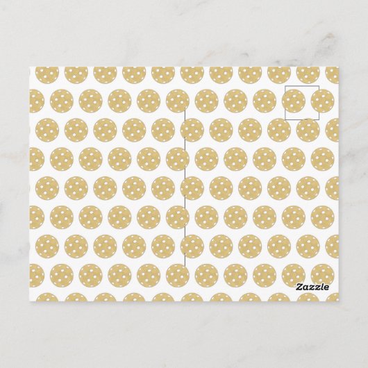 Pickleball Party Chic Gold Black Party Einladung Postkarte (Rückseite)