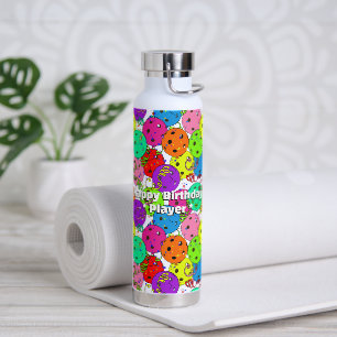 Pickleball Party Confetti und Balloons Personalisi Trinkflasche