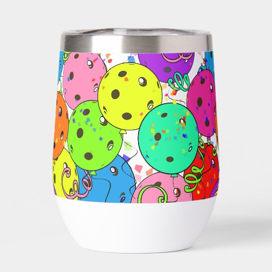 Pickleball Party Confetti und Pickleball Balloons (Rückseite)