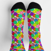 Pickleball Party Confetti und Pickleball Balloons Socken (Oben)