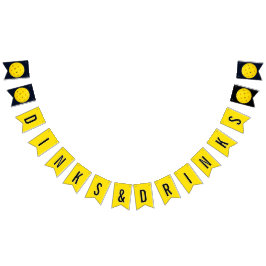 Pickleball Party Dinks und Drinks Wimpelkette