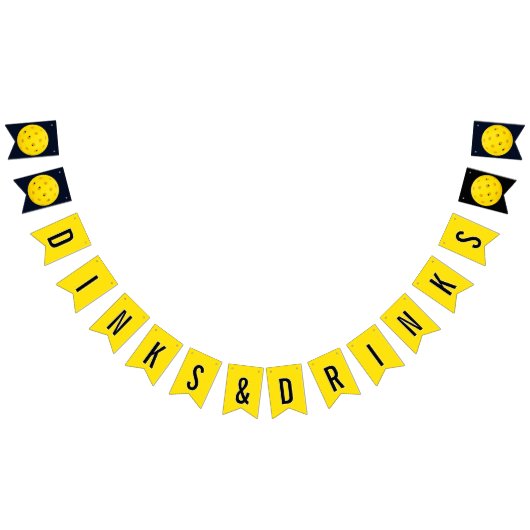 Pickleball Party Dinks und Drinks Wimpelkette (Alle)
