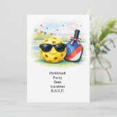Pickleball-Party-Einladung Einladung (Stehend Vorderseite)