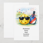 Pickleball-Party-Einladung Einladung (Vorne/Hinten)