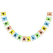 Pickleball-Party, farbenfrohe Pickleball-Balls Wimpelkette (Alle)