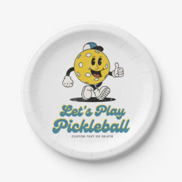 Pickleball Party Funny Pickleball Cartoon Mascot Pappteller