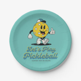 Pickleball Party Funny Pickleball Cartoon Mascot Pappteller