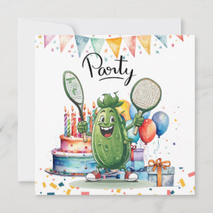Pickleball Party Geburtstag Einladung