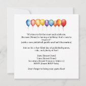 Pickleball Party Geburtstag Einladung (Rückseite)