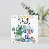 Pickleball Party Geburtstag Einladung (Stehend Vorderseite)