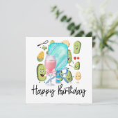 Pickleball Party Geburtstag Karte (Stehend Vorderseite)