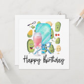 Pickleball Party Geburtstag Karte (Vorderseite/Rückseite Beispiel)