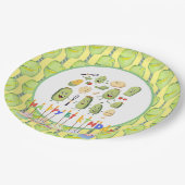 Pickleball Party Geburtstag Pappteller (Schrägansicht)