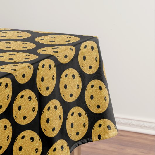 Pickleball Party Hochzeit Black Gold Bachelor Part Tischdecke (Beispiel)