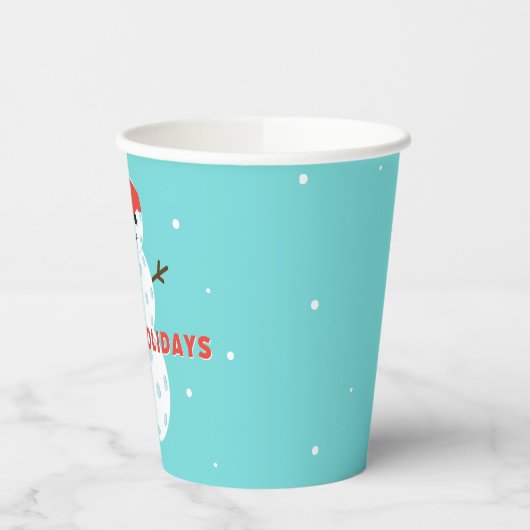 Pickleball Party Humour Holiday Snowman Pappbecher (Links)