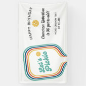 Pickleball-Party Lassen Sie uns die Retro-Streifen Banner (Vertikal)