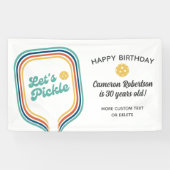 Pickleball-Party Lassen Sie uns die Retro-Streifen Banner (Horizontal)