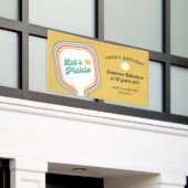 Pickleball-Party Lassen Sie uns die Retro-Streifen Banner (Äußeres Gebäude)