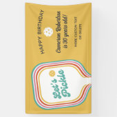 Pickleball-Party Lassen Sie uns die Retro-Streifen Banner (Vertikal)