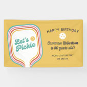Pickleball-Party Lassen Sie uns die Retro-Streifen Banner (Horizontal)