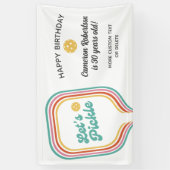 Pickleball-Party Lassen Sie uns die Retro-Streifen Banner (Vertikal)